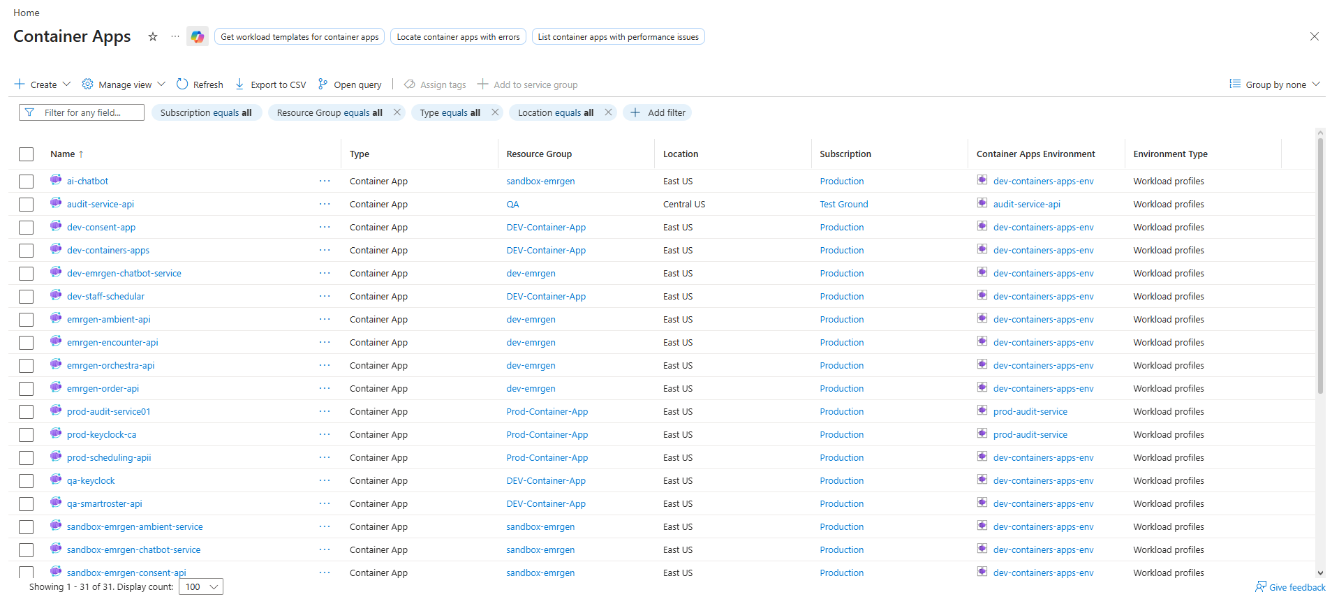 Azure Container Apps Target Architecture